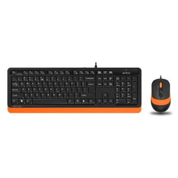 Клавиатура + мышь A4Tech Fstyler F1010 клав:чер/оранж мышь:чер/оранж USB Multimedia (F1010 ORANGE)